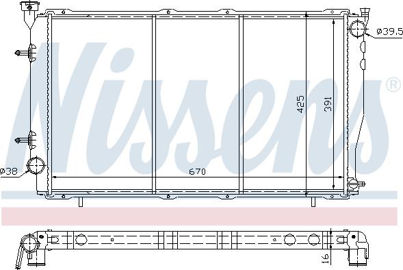 Nissens 67702 - Radiators, Motora dzesēšanas sistēma autodraugiem.lv