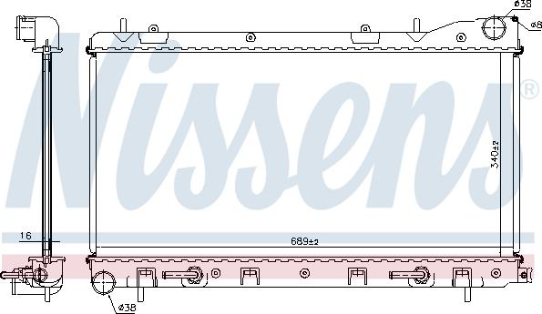 Nissens 67707A - Radiators, Motora dzesēšanas sistēma autodraugiem.lv