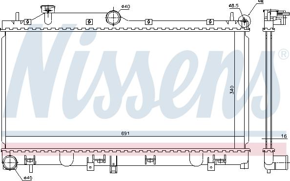 Nissens 67717 - Radiators, Motora dzesēšanas sistēma autodraugiem.lv