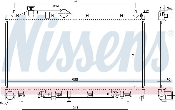 Nissens 67725 - Radiators, Motora dzesēšanas sistēma autodraugiem.lv