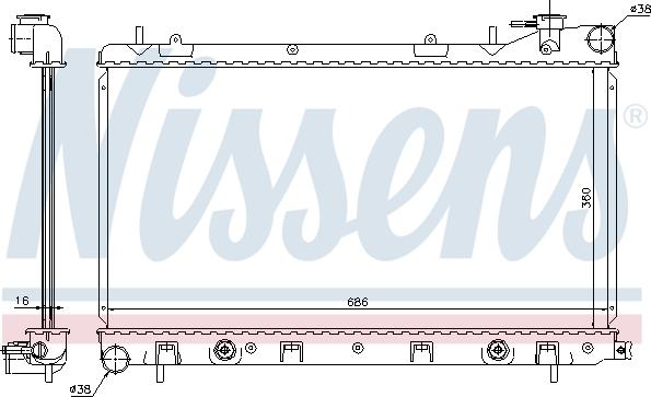 Nissens 67728 - Radiators, Motora dzesēšanas sistēma autodraugiem.lv