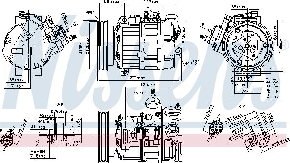 Nissens 89463 - Kompresors, Gaisa kond. sistēma autodraugiem.lv