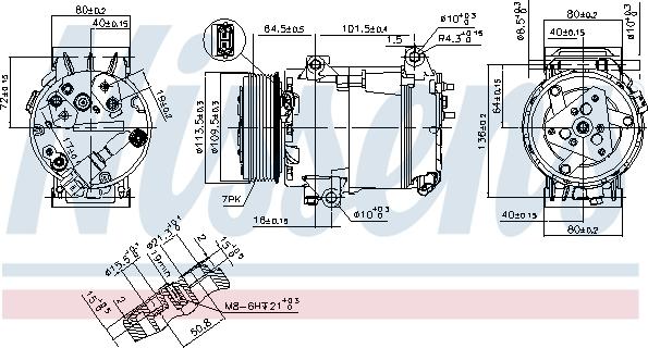 Nissens 89481 - Kompresors, Gaisa kond. sistēma autodraugiem.lv