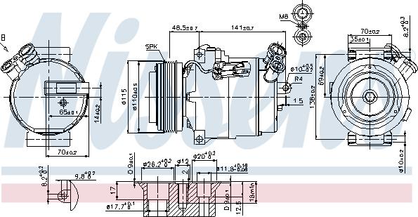 Nissens 89592 - Kompresors, Gaisa kond. sistēma autodraugiem.lv