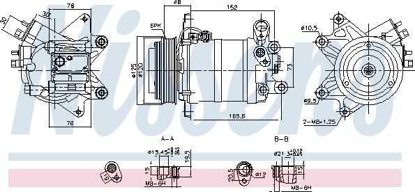 Nissens 890913 - Kompresors, Gaisa kond. sistēma autodraugiem.lv