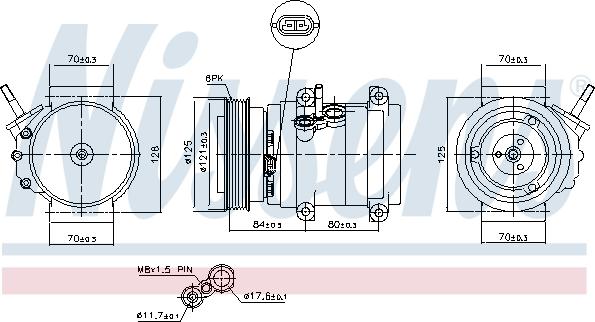 Nissens 890679 - Kompresors, Gaisa kond. sistēma autodraugiem.lv