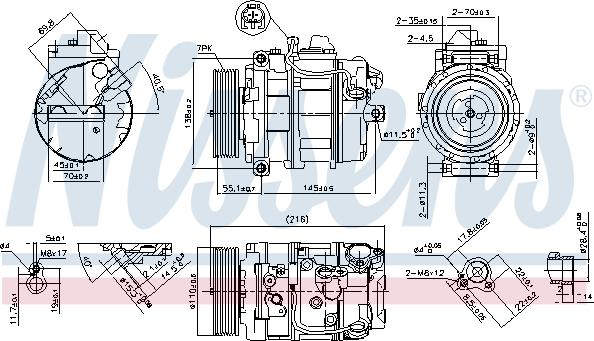 Nissens 890069 - Kompresors, Gaisa kond. sistēma autodraugiem.lv