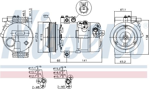 Nissens 890394 - Kompresors, Gaisa kond. sistēma autodraugiem.lv