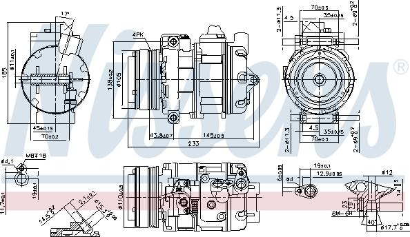 Nissens 890292 - Kompresors, Gaisa kond. sistēma autodraugiem.lv