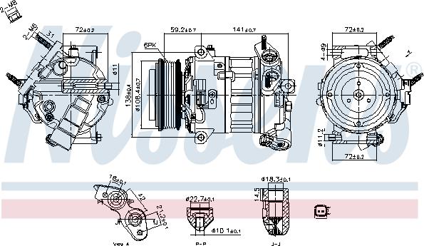 Nissens 890796 - Kompresors, Gaisa kond. sistēma autodraugiem.lv