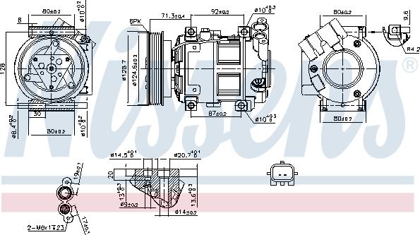 Nissens 890742 - Kompresors, Gaisa kond. sistēma autodraugiem.lv