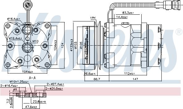 Nissens 89078 - Kompresors, Gaisa kond. sistēma autodraugiem.lv