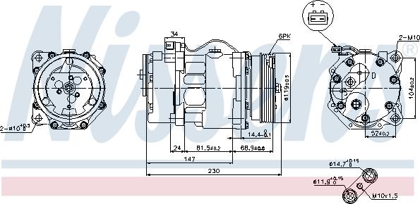 Nissens 89165 - Kompresors, Gaisa kond. sistēma autodraugiem.lv