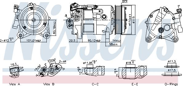 Nissens 891038 - Kompresors, Gaisa kond. sistēma autodraugiem.lv