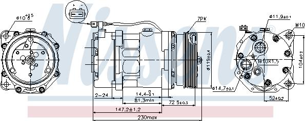 Nissens 89118 - Kompresors, Gaisa kond. sistēma autodraugiem.lv