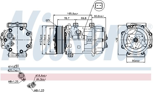Nissens 89136 - Kompresors, Gaisa kond. sistēma autodraugiem.lv