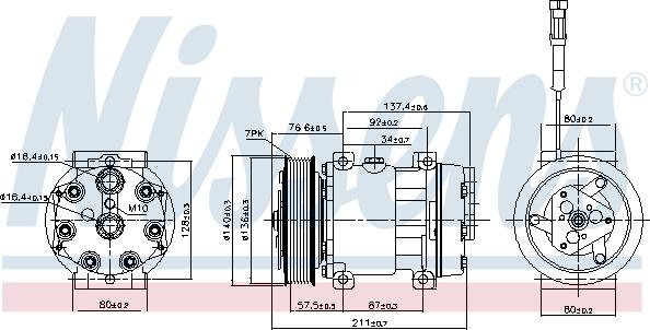 Nissens 89137 - Kompresors, Gaisa kond. sistēma autodraugiem.lv