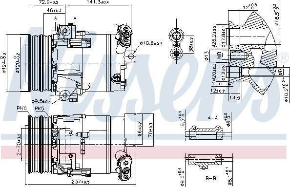 Nissens 89393 - Kompresors, Gaisa kond. sistēma autodraugiem.lv