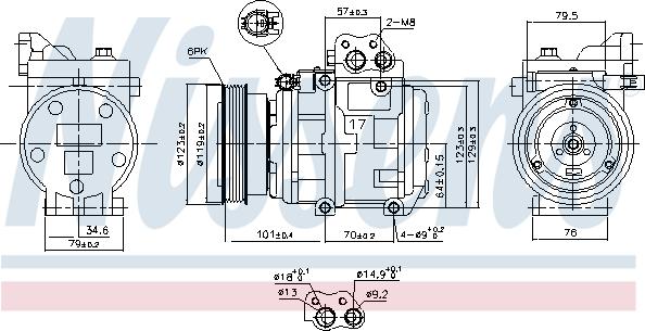 Nissens 89300 - Kompresors, Gaisa kond. sistēma autodraugiem.lv