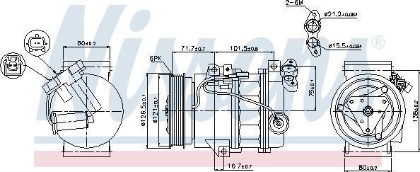 Nissens 89386 - Kompresors, Gaisa kond. sistēma autodraugiem.lv