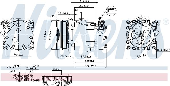 Nissens 89203 - Kompresors, Gaisa kond. sistēma autodraugiem.lv