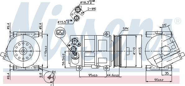 Nissens 89202 - Kompresors, Gaisa kond. sistēma autodraugiem.lv