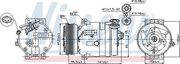 Nissens 89284 - Kompresors, Gaisa kond. sistēma autodraugiem.lv