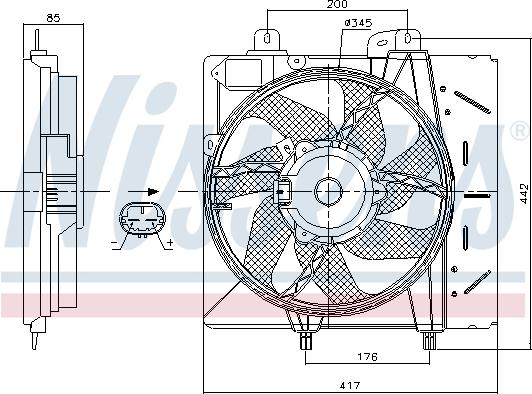 Nissens 85991 - Ventilators, Motora dzesēšanas sistēma autodraugiem.lv