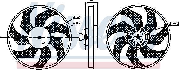 Nissens 85956 - Ventilators, Motora dzesēšanas sistēma autodraugiem.lv