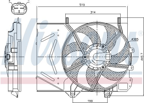 Nissens 85986 - Ventilators, Motora dzesēšanas sistēma autodraugiem.lv