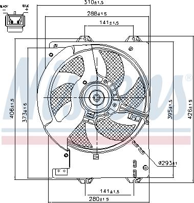 Nissens 85444 - Ventilators, Motora dzesēšanas sistēma autodraugiem.lv