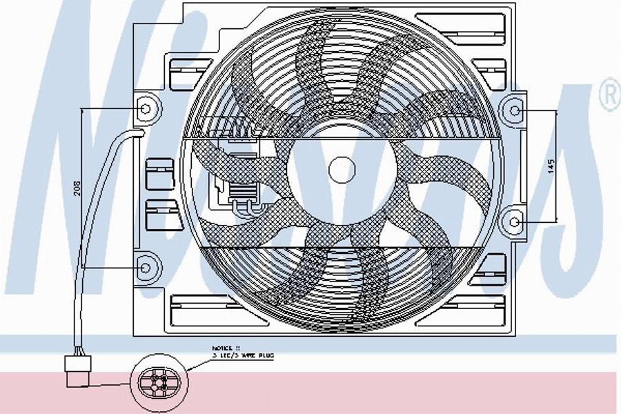 Nissens 85422 - Ventilators, Gaisa kond. sistēmas kondensators autodraugiem.lv