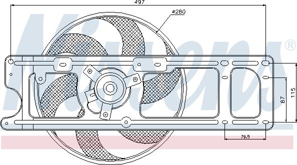 Nissens 85597 - Ventilators, Motora dzesēšanas sistēma autodraugiem.lv