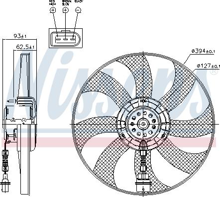 Nissens 85549 - Ventilators, Motora dzesēšanas sistēma autodraugiem.lv