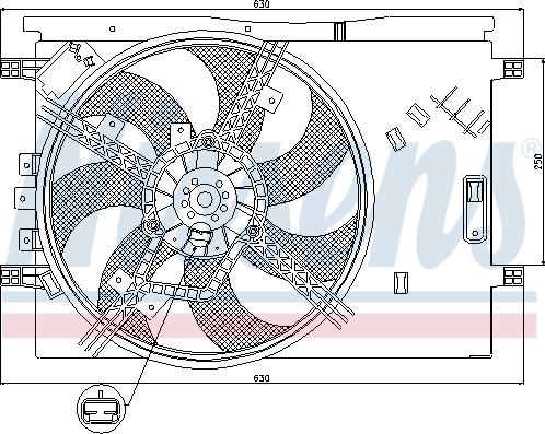 Nissens 85563 - Ventilators, Motora dzesēšanas sistēma autodraugiem.lv