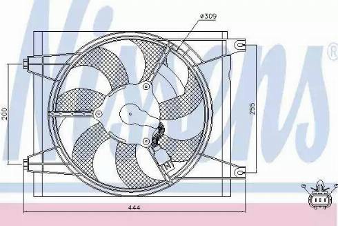 Nissens 85587 - Ventilators, Motora dzesēšanas sistēma autodraugiem.lv