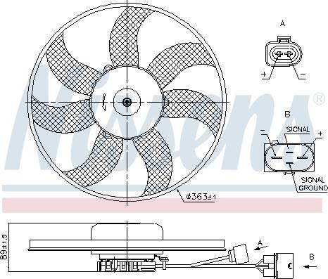 Nissens 85699 - Ventilators, Motora dzesēšanas sistēma autodraugiem.lv