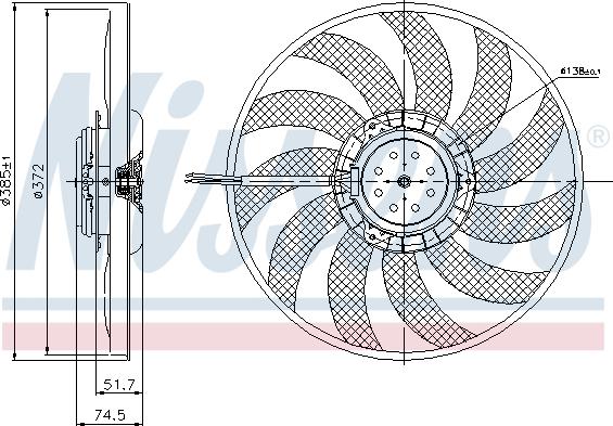 Nissens 85638 - Ventilators, Motora dzesēšanas sistēma autodraugiem.lv