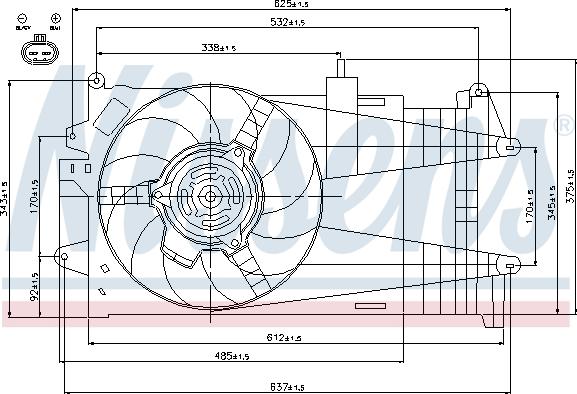 Nissens 85052 - Ventilators, Motora dzesēšanas sistēma autodraugiem.lv