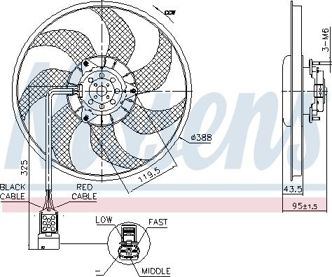 Nissens 850091 - Ventilators, Motora dzesēšanas sistēma autodraugiem.lv