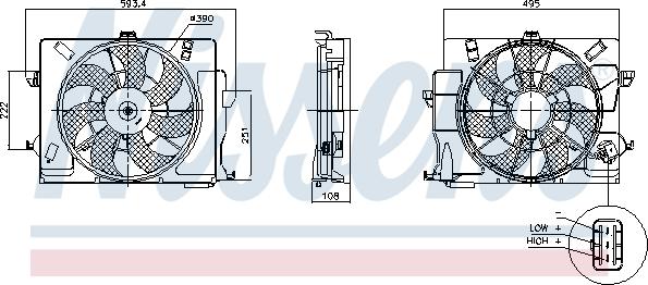 Nissens 850049 - Ventilators, Motora dzesēšanas sistēma autodraugiem.lv