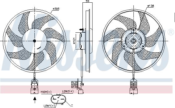 Nissens 850048 - Ventilators, Motora dzesēšanas sistēma autodraugiem.lv