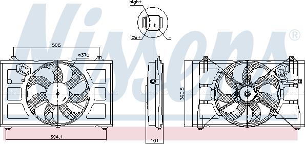 Nissens 850053 - Ventilators, Motora dzesēšanas sistēma autodraugiem.lv