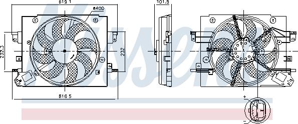 Nissens 850064 - Ventilators, Motora dzesēšanas sistēma autodraugiem.lv
