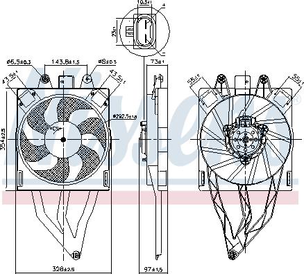 Nissens 850066 - Ventilators, Motora dzesēšanas sistēma autodraugiem.lv