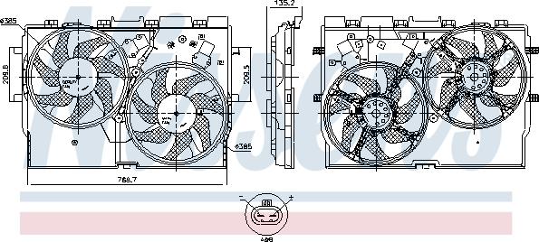 Nissens 850004 - Ventilators, Motora dzesēšanas sistēma autodraugiem.lv