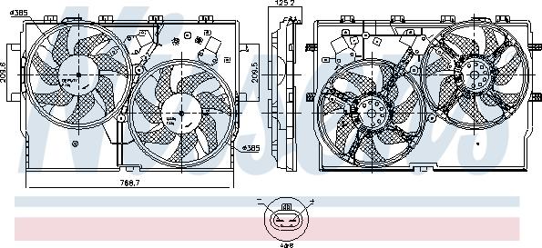 Nissens 850001 - Ventilators, Motora dzesēšanas sistēma autodraugiem.lv