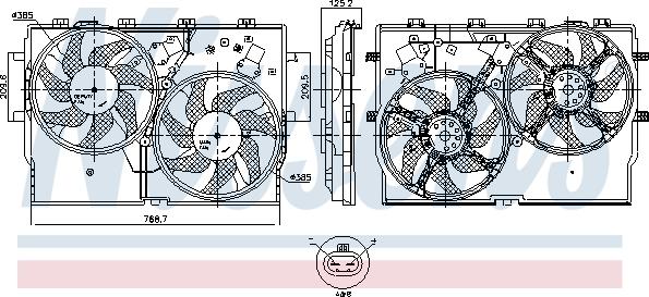 Nissens 850003 - Ventilators, Motora dzesēšanas sistēma autodraugiem.lv