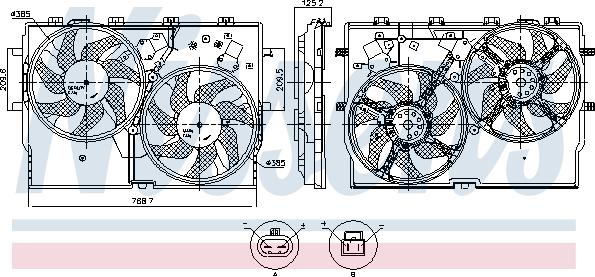 Nissens 850002 - Ventilators, Motora dzesēšanas sistēma autodraugiem.lv