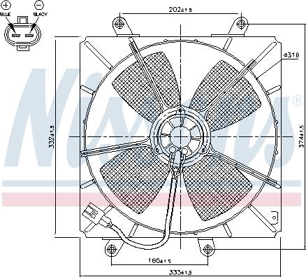 Nissens 85000 - Ventilators, Motora dzesēšanas sistēma autodraugiem.lv